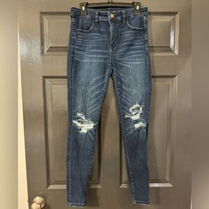 Distressed High-Rise Jeggings